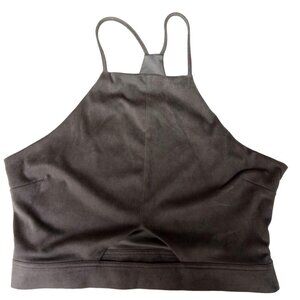 Kendall & Kylie Womens Faux Suede Tank Sexy Grey Size Medium